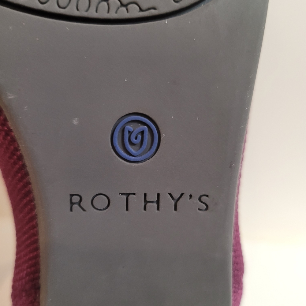 Rothy's The Point Women's Size 5 W US Burgundy Pointed Toe Slip On Flat Shoes - Picture 15 of 15